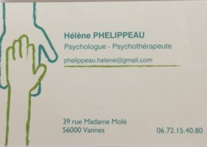 Carte de visite Hélène Phélippeau, psychologue à Vannes